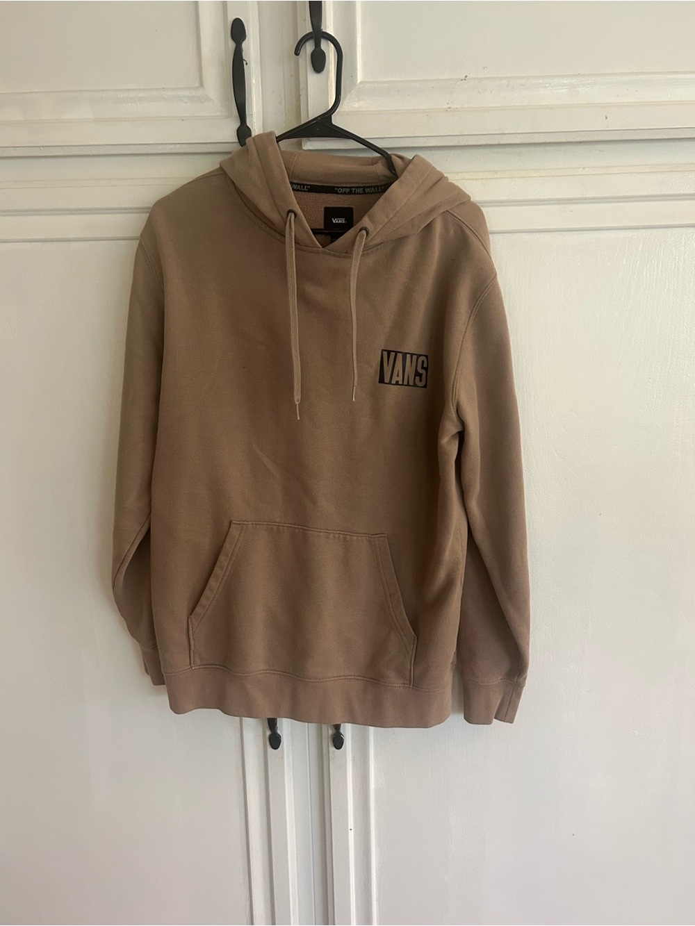 Vans Men's Beige/Tan Pullover Hoodie with Logo